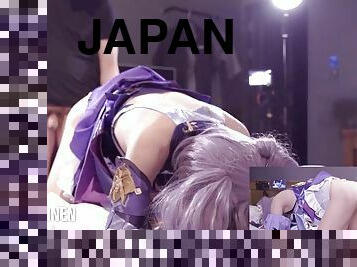 Japanese Ladyboy Hentai Cosplay Gets Fucked After Otaku Festival, Genshin Impact Keqing 6