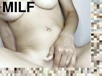 Lactating MILF rides until she cums