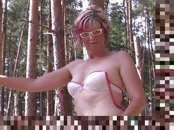 Marion ravishes her body during an outdoor masturbation