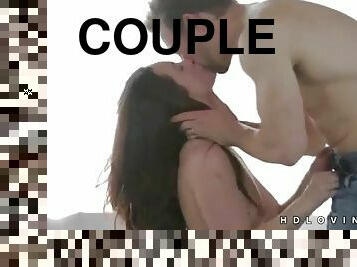 Oral sex of a romantic and beautiful couple