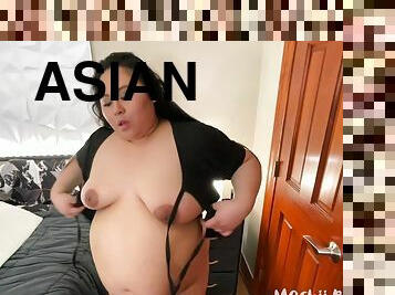 Asian BBW insane food fetish