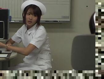 Japanese nurse gets fucked by a monster at her work place