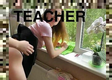 Teacher lets me fuck her after her classes