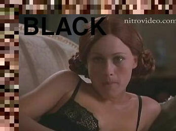 Gorgeous Patricia Arquette Laying On a Couch In Sexy Black Lingerie