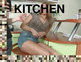 Megan got BDSM hardcore in the kitchen