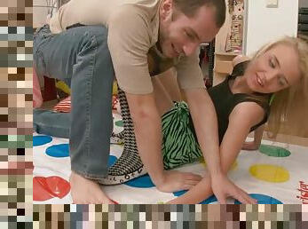 Ema the slutty blonde teen gets fucked after twister game