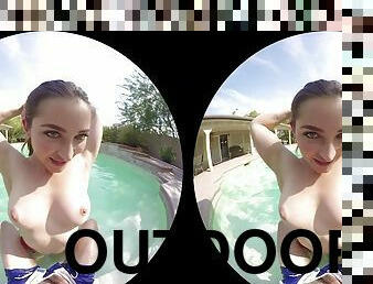 Girl Next Door Dani - Dani Daniels in POV VR outdoor hardcore in pool