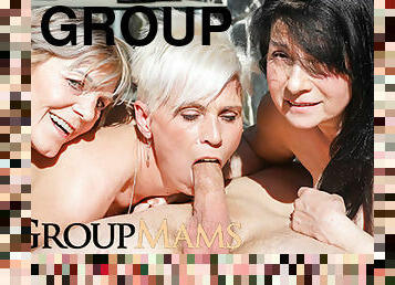 Three Hungry Grannies Craving for CUM at GroupMams