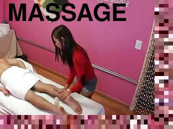 Hot hardcore massage action from this chick who may not be licensed