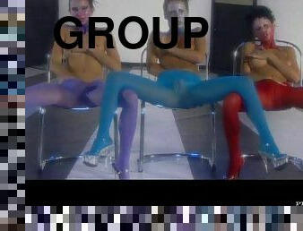 babes, sexe-de-groupe, quatuor, bizarre-weird