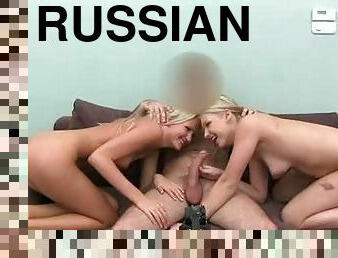 Russian threesome with two smoking hot sex dolls
