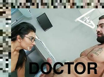 Bonerific Brunette Doctor Shazia Sahari Gets Fucked In Stockings