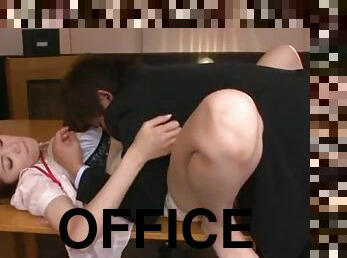 Asami Ogawa the pretty office lady gets banged hard by her boss