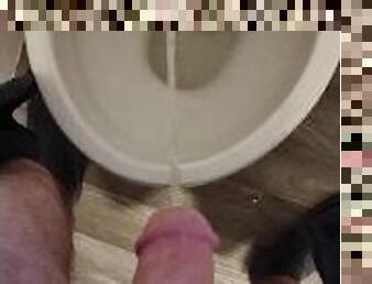 Pissing in the toilet