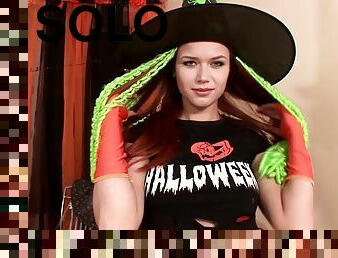 Elizaveta Golubeva is a redhead witch who loves to masturbate