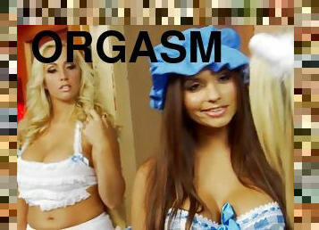 Ravishing girls help themselves orgasm without a dude