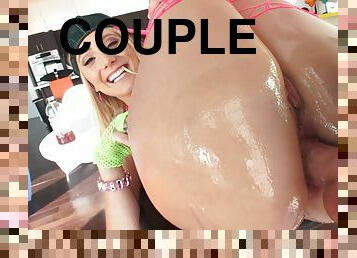 Charming AJ Applegate Goes Really Hardcore Covered In Oil