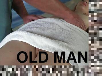 Emily was fucked by old man in massage room