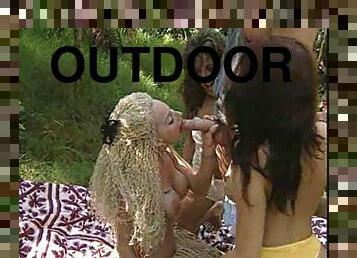 Nasty outdoor orgy with stunning lady Alexandra Silk