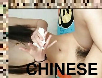 Chinese girl show her pussy