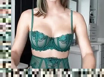 Leaked video of Natalie Roush PPV trying on transparent underwear