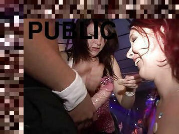 Party Girls Get Naked and Wild in Public with Male Strippers