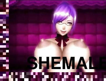 shemale, ryhmäseksi, nelisin, anime, 3d