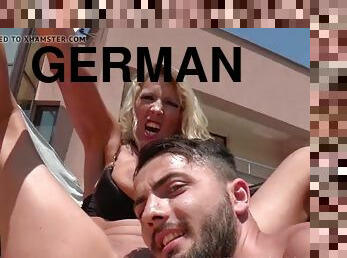 German milf Lana Vegas gets caught by her young lover Stefan