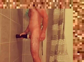 self pleasure with my toy during shower and it make me cum