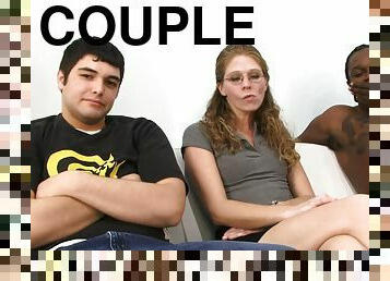 White couple interracial sex