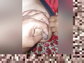 Husband Play With His Wife Boobs