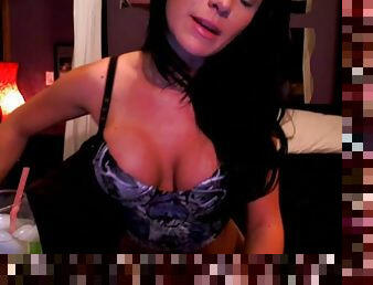 Bustier looks sexy on big titty webcam girl