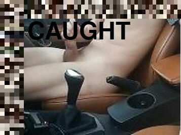 Naked Twink Boy Masturbating on car