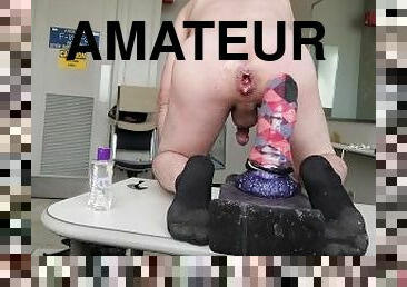 Huge homemade dildo wrecks my hole(11inch circumference)