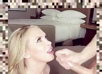 Blonde mom Nikki Benz Fucks a Fan - Nikki benz POV homemade sex with cum on face