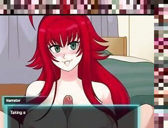 Rias Gremory pleases her new chess piece