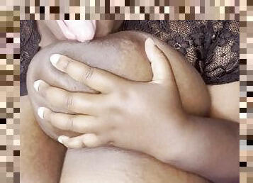 Sucking My Ebony Nipples