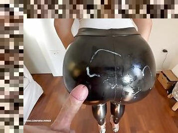 Big Ass in Latex Leggings Dry Hump Fetish. - Nina Parker