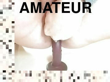 masturbação, amador, anal, brinquedo, cavalgando, dildo, sozinho