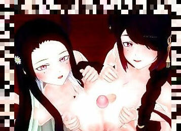 Threesome with Ravencroft Ladies Vtuber Hentai Uncensored