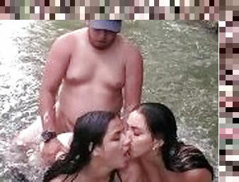 Sexo en el rio al aire libre