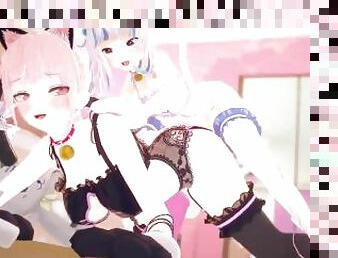Cute Futa Cat Girls Hard Anal Fucked And Getting Creampie  Futa Furry Hentai Animation 4k