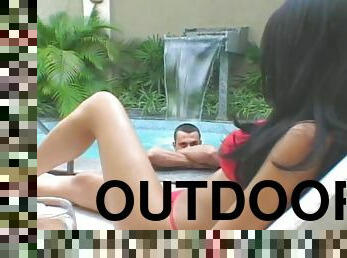Latina honey getting some serious outdoor anal