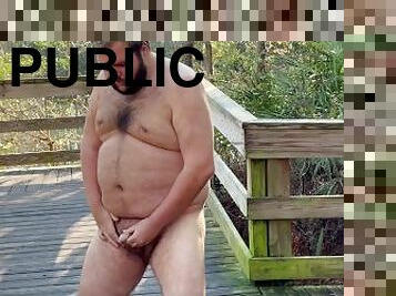 Bear Strips on a Public Trail and Cums