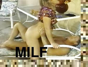 Blonde MILF anal fucked outdoors