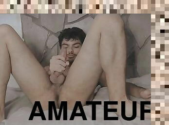 Sexy N1 masturbates his cock showing ass and feet