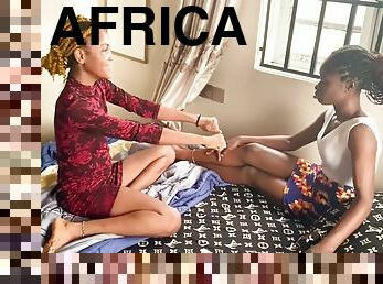 African Lesbians - Hot babes play hide and seek, find my clit with your lips