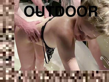 Outdoor Hot Tub Quickly Become A Stepdaughter Romantic Sex Party