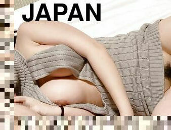 Japanese amateur big breasted barikari wearing a naughty sweater and having thick raw sex!?G cup