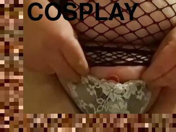 Chubby hump and twerk crossdresser and in castity cage ts task for stroong